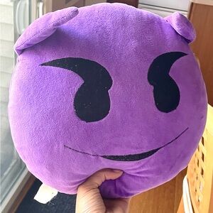 Devil Emoji Pillow Purple